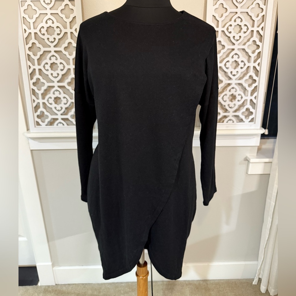 Black Asymmetrical Sweater